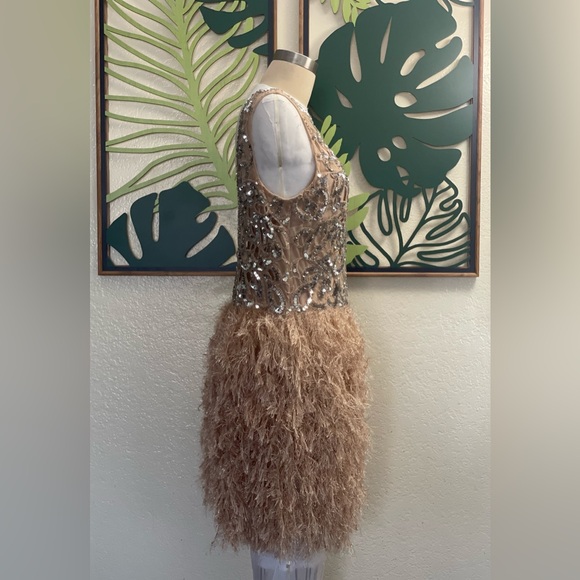 ASOS Edition sequin& feather dress NWT - Picture 4 of 10